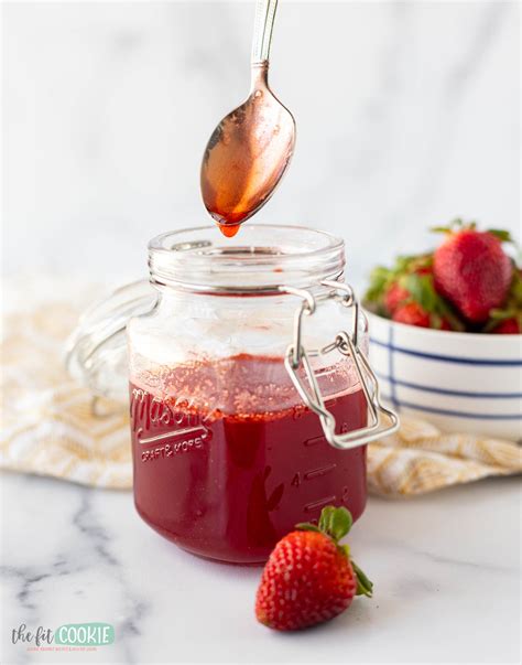 Easy Homemade Strawberry Simple Syrup • The Fit Cookie