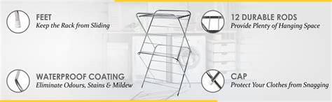 Synergy - Super Heavy Duty 3 Tier Stainless Steel Foldable Cloth Dryer ...