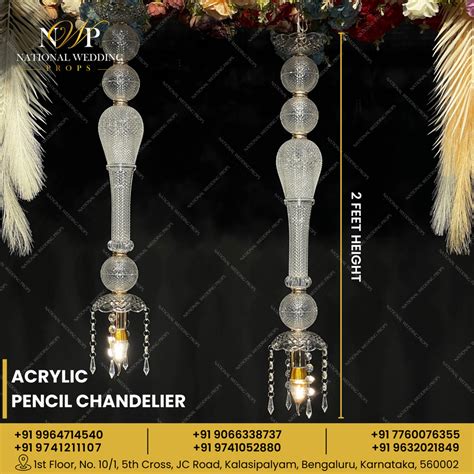 Acrylic Pencil Chandelier – National Wedding Props