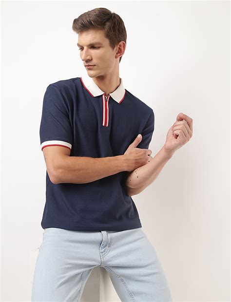 Buy Pure Cotton Textured Polo Tshirt at Marks & Spencer