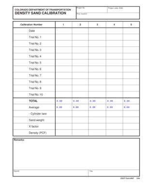 Fillable Online coloradodot Project code (SA#) COLORADO DEPARTMENT OF ...