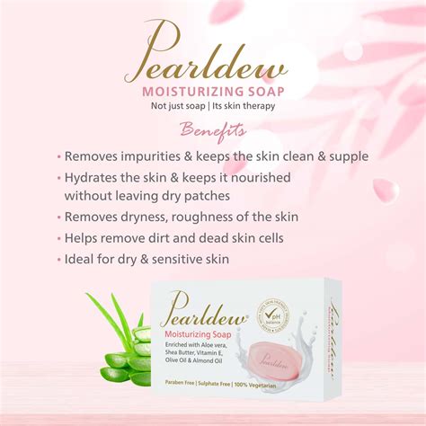 Buy PEARLDEW MOISTURIZING SOAP 75 GM | KOKUM BUTTER, ALOE VERA, OLIVE ...