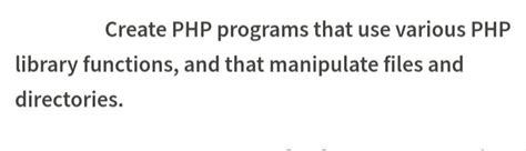 Create php program that use various php library functions, and that ...