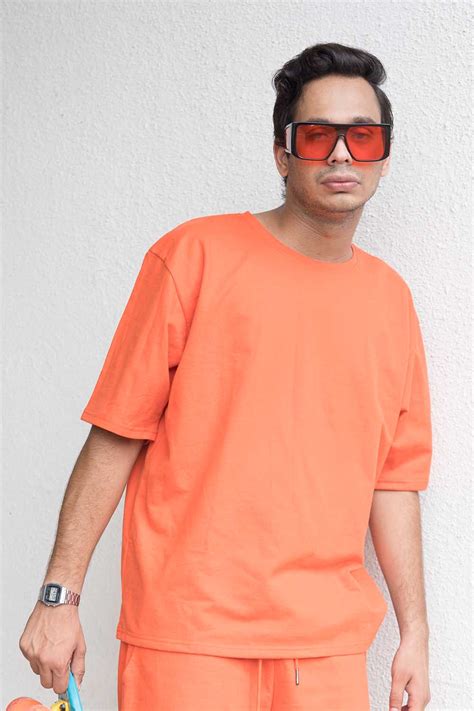Tangerine oversized T-shirt – Oneforblue