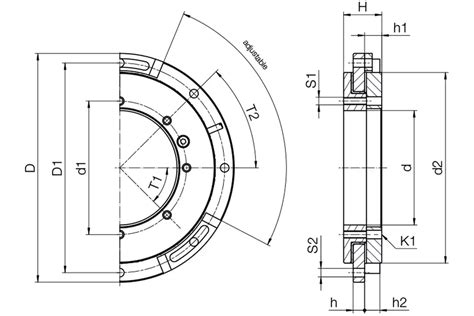 iglidur® slewing ring, PRT-04 with angle stop, outer ring made of ...