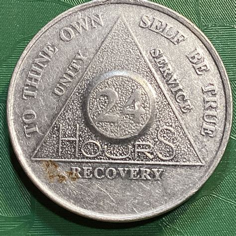 AA 24 hour recovery Token with serenity prayer on reverse - For Sale ...