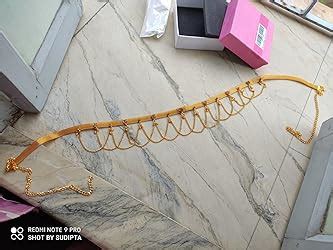 WomenSky Traditional Gold Polished Kamarpatta Waist Chain for Women ...