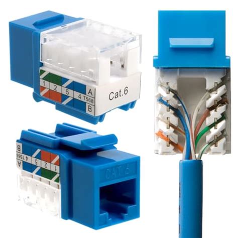 45 Degree Termination | SATMAXIMUM Cat6 Keystone Ethernet Wall Jack ...