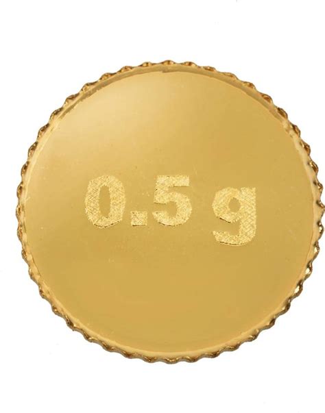 Bangalore Refinery 0.5gm Gold Coin 24 (999) K 0.5 g Yellow Gold Coin ...