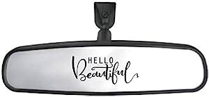 Epic Designs Rear View Mirror CAR Sticker - Hello Beautiful - USA ...