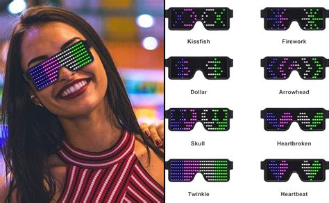 NYRWANA LED Glasses for Party, Light Glasses for Party, LED Glow ...