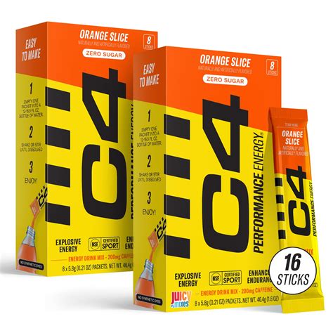 Amazon.com : C4 Performance Energy, Orange Slice Drink Mix, 200mg ...