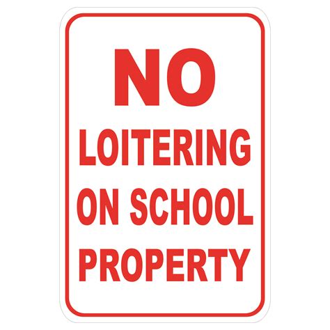 No Loitering Signs