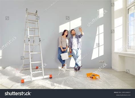 Young Family Couple Doing Renovations Home Stock Photo 2285184657 ...