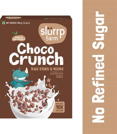 Slurrp Farm No Maida Choco Crunch Cereal, No Refined Sugar, No Added ...