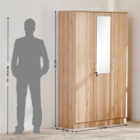 Buy Helios Alton 3-Door Wardrobe with Mirror from Alton by Home Centre ...