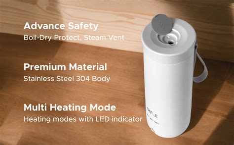 SteamCarry Pro Portable Electric Kettle, 400ml – Salt