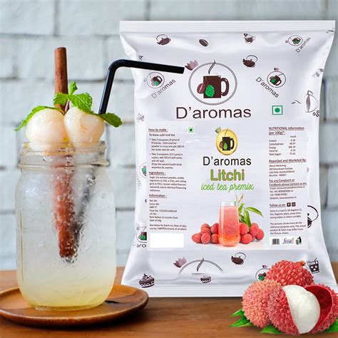 D'aromas Litchi Ice Tea 5kg, Instant Premix Ice Tea Powder, Ready to ...