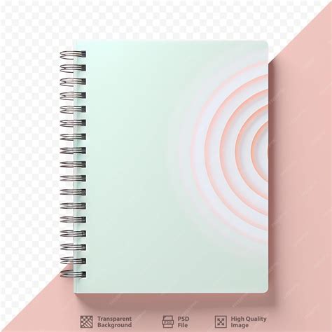 Paper spiral notebook with no design on a transparent background ...