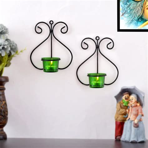 Buy Artook Decor Set of 1 Wall Hanging Tealight Candle Holder Metal ...
