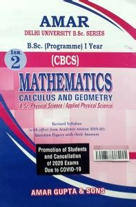 Amar Delhi University BSC Prog 1st Year Mathematics (Calculus And ...