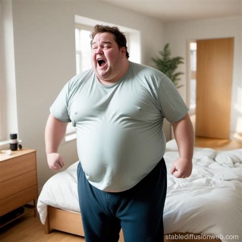 Trembling Man After Waking Up in Apartment | Stable Diffusion Online