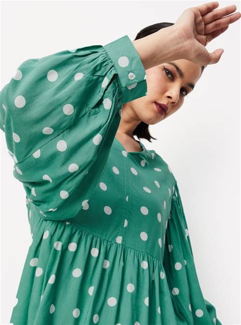 Buy Women Polka Dot Fit and Flare Top Online at just Rs. 799.0 ...