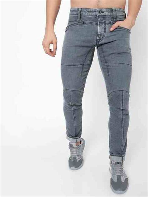 New Rider Panelled Mid-Rise Washed Jeans