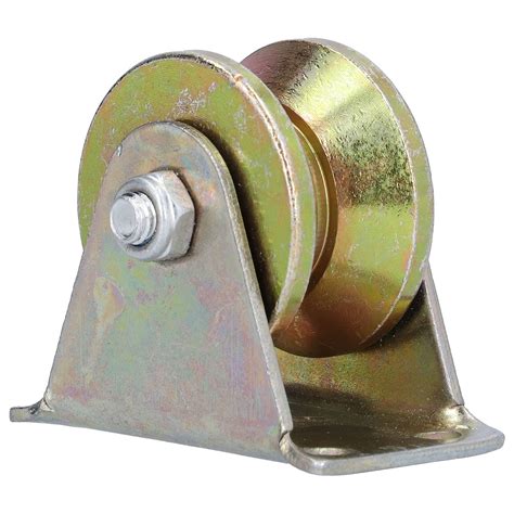 Buy Grooves Wheel Caster, Steel Heavy Duty Rolling Gate Wheel for ...