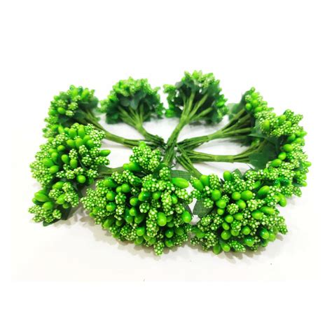 Artificial pollen green flowers for tiara making and Jewelry making ...
