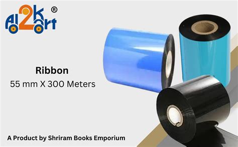 55 MM X 300 Meters Thermal Transfer Barcode Labels Ribbon Premium Wax ...