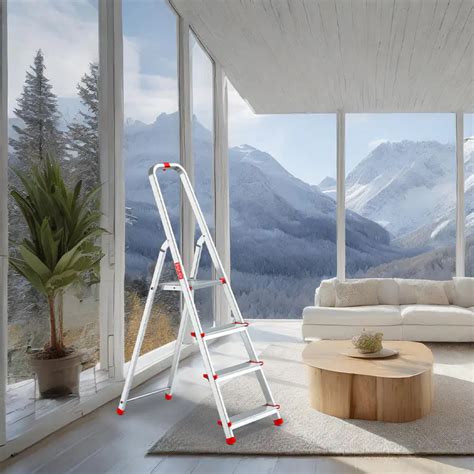 BAULICH Kućne Aluminijumske Merdevine 3+1 | Akcijska Prodaja