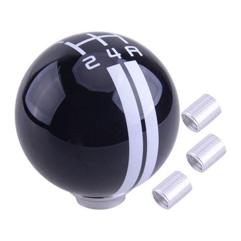 Car 5 Speed Manual Car Gear Shift Knob Lever Red Ball Shifter Handle F ...
