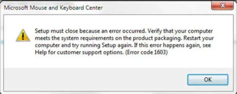 Image result for Windows Installer Code 1603