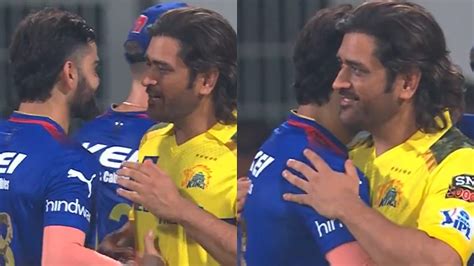 IPL 2024: Old Friends MS Dhoni & Virat Kohli Hug Each Other After CSK ...