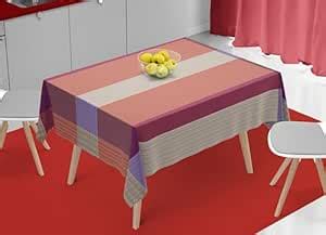 Buy HOME COLORS.IN Border Woven Checks 4 Seater Square Table Cover ...