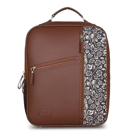 ZOUK Unisex Black Floral Printed Laptop Backpacks for Office, College ...