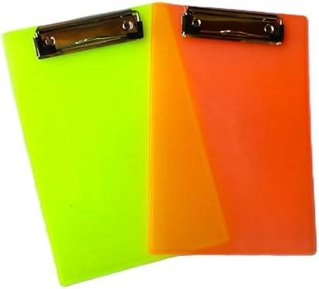 Small Plastic Clipboard (23 x 15.5) cm – Compact Writing Pad with Clip ...