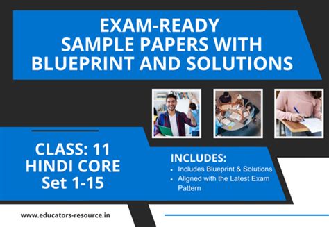 Annual Sample Papers with Solution & Blueprint Class 11 Hindi Core Set ...