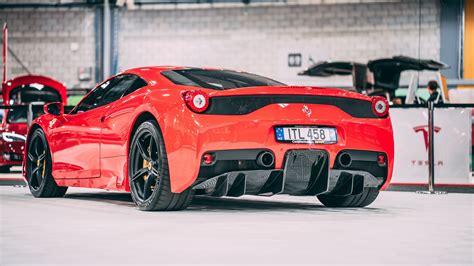 Download wallpaper 1920x1080 auto, side view, sports car, red full hd ...