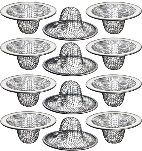 12 Pack - 2.125" Top / 1" Basket- Mesh Sink Drain Strainer Hair Catcher ...