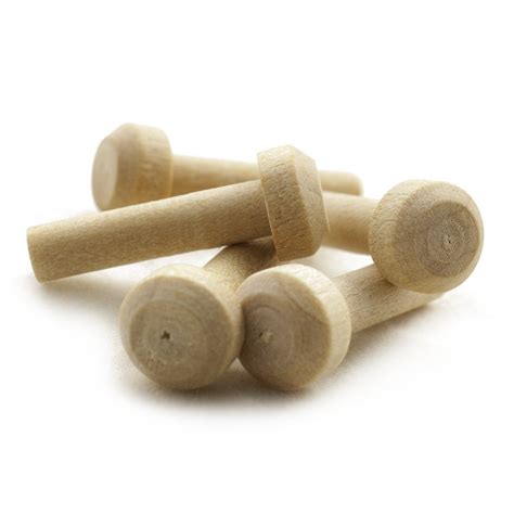 Wooden Axle Pegs for 3/16" Hole 13/16" Long Wood Toy Wheel Pegs - Bag ...