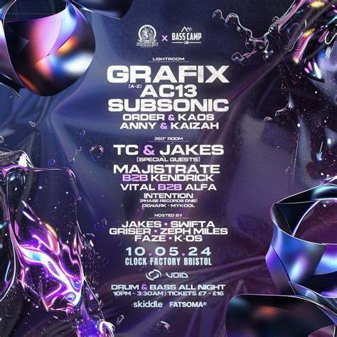 Anubis x Bass Camp Presents - GRAFIX, AC13, SUBSONIC & more, Clock ...