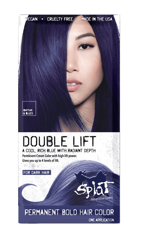 Buy Splat Double Lift Permanent Blue Color for Dark Hair, Rhythm and ...