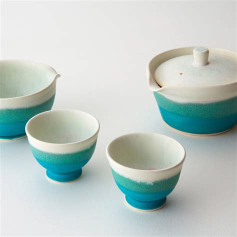 煎茶碗・ぐい吞 蒼釉掛分 / Sencha Teacup・Sake Cup | T.NISHIKAWA & CO., INC. ONLINE SHOP