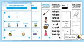Grade 3 Phonics ee ea ey: Assessment Sheet (Written)