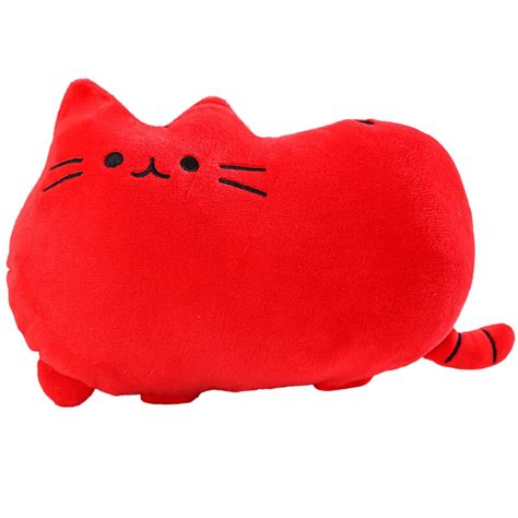 TechMax Solution Cute Red Cat Kawaii Pillow Plush Toy : Amazon.in: Toys ...