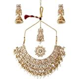 Buy ZAVERI PEARLS Gold Tone Kundan Artificial Stones & Beads Bridal ...