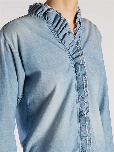 Awendy ruffled chambray shirt | Isabel Marant Étoile | MATCHESFASHION ...