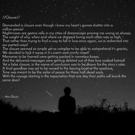 //Closure// Demanded a c... | Quotes & Writings by Atin Ghosh | YourQuote